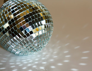 Closeup of a mirror ball