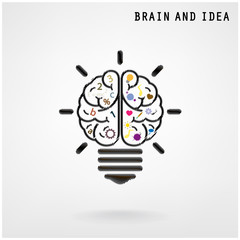 Creative light bulb Idea concept background