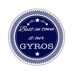 best in town it our gyros stamp