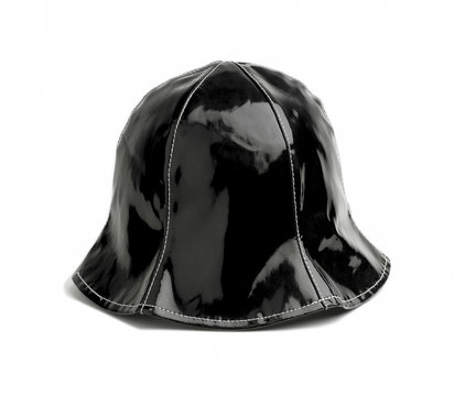 Female black hat isolated on white