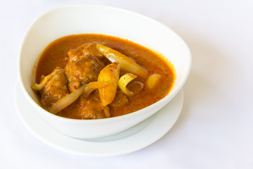 Muslim-style curry with chicken and potatoes