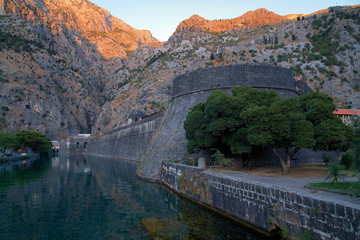 Walls and towers of Old Kotor, Montenegro