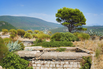 Abandoned fort in Kotor Bay, Montenegro