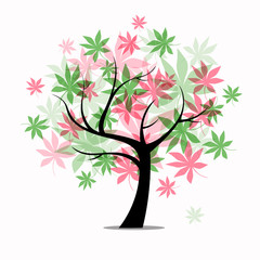 Vector Illustration of an Abstract Tree