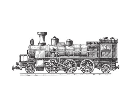 Steam locomotive. Vector format