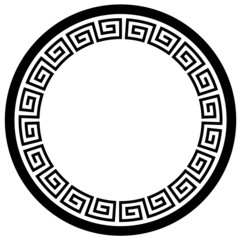 vector of round traditional decorative frame of China