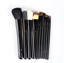 Makeup brush isolated white background