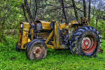 Obraz premium Vintage old tractor, Romania