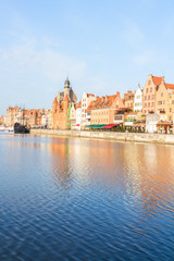 Obraz premium Old town embankment, Gdansk