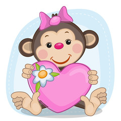 Monkey and heart