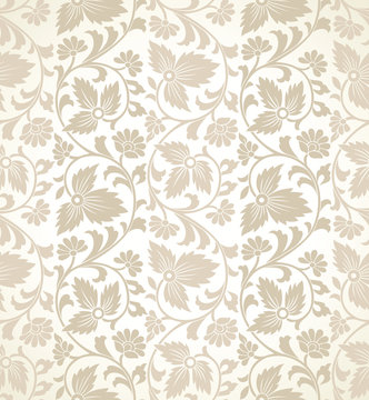 Traditional floral vector wallpaper