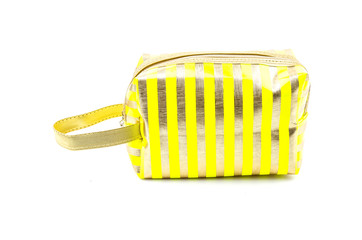 Makeup bag isolated white background