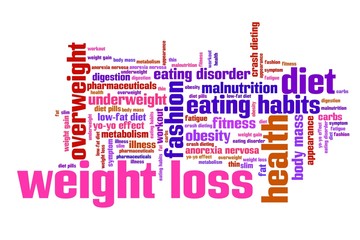Fototapeta premium Weight loss - word cloud