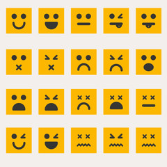 Set smileys emoticons vector