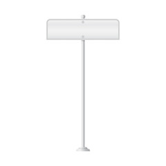 Vector of metal signpost on isolated white background