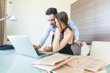 Business Couple Working at Office