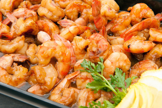 Thai food: fried shrimp