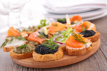 canape, buffet food