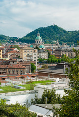 Fototapeta na wymiar Panorama Lago di Como e Duomo, Italia