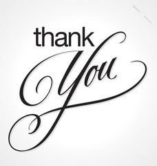 THANK YOU hand lettering (vector)