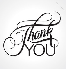 THANK YOU hand lettering (vector)