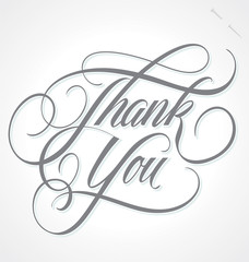 THANK YOU hand lettering (vector)