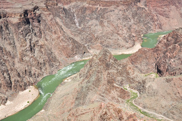 Colorado River from Plateau Point ,South Rim, Arizona