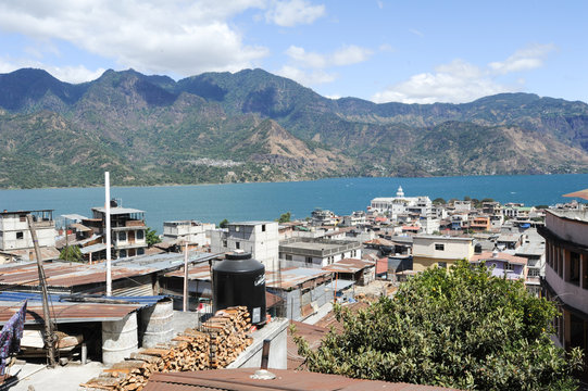 The village of San Pedro la laguna on lake Atitlan