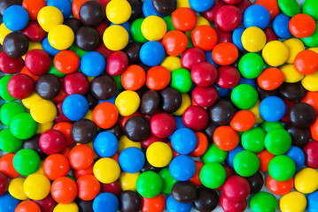 Fototapeta na wymiar Circle Colorful Chocolates