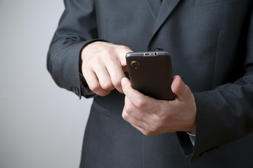 Businessman using smartphone