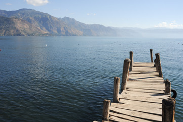 Pier at San Pedro on lake Atitlan