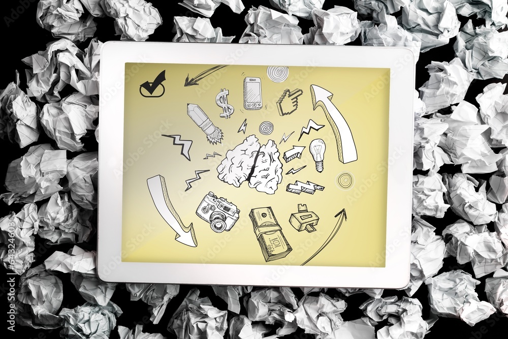 Poster Composite image of idea brainstorm