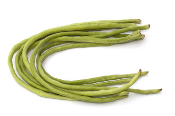 Yardlong bean isolated on the white background