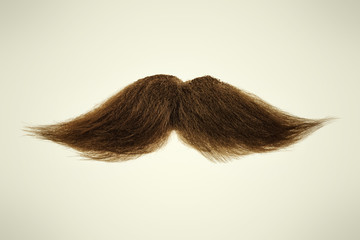 Brown mustache on a sepia background