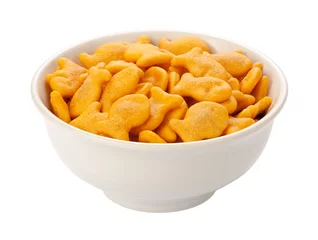  Goldfish Crackers in a white dish © rimglow