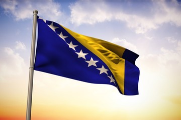 Composite image of bosnia national flag