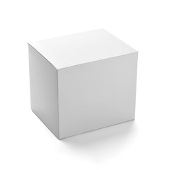 white box container template blank package