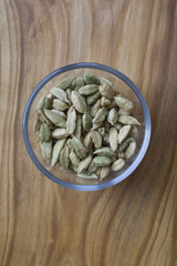 Cardamom seeds in a bowl
