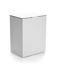 Naklejka premium white box container template blank package