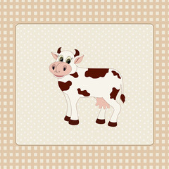 Card with cow