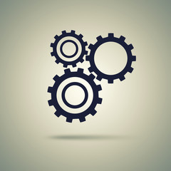 Cogs (gears) on light background