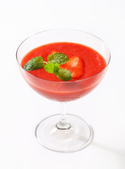 Chilled strawberry puree