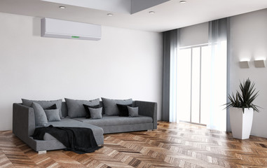 Interno con aria condizionata