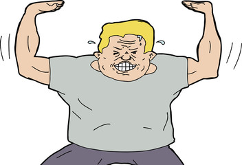 Strong Man Pushing