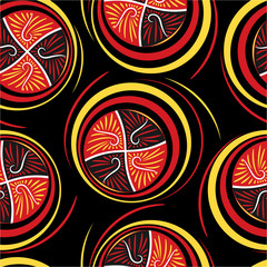 Seamless texture with ornamental circles