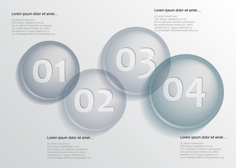 Circel in row infographic