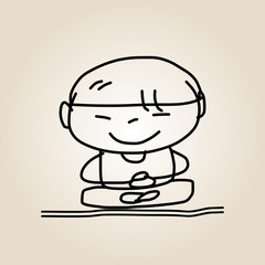 Obraz premium hand drawing happy kids