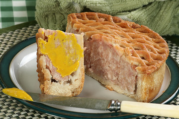 pork pie and mustard