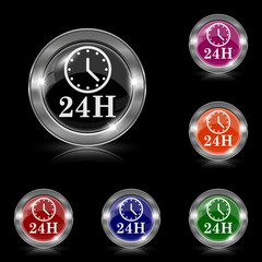 24H clock icon