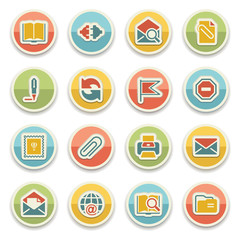 Email color icons.